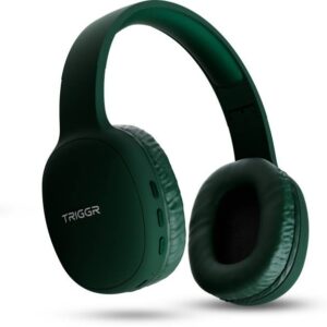 TRIGGR Trinity 1 with 40mm Drivers, Fast Charging, 50H Battery, Rubber Finish, v5.4 Bluetooth  (Jungle Green, On the Ear)